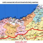 Doğu Karadeniz Bölgesi İdari Bölünüş Haritası